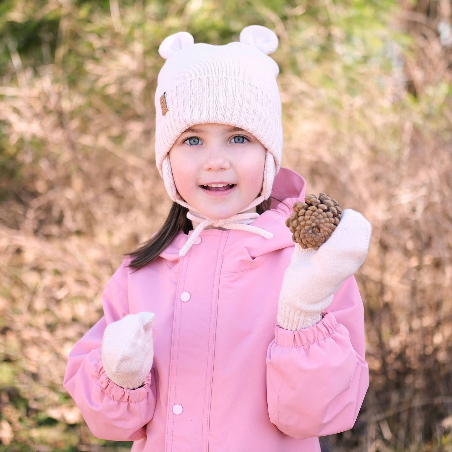Light Pink | Kids Cozy Knit Mittens