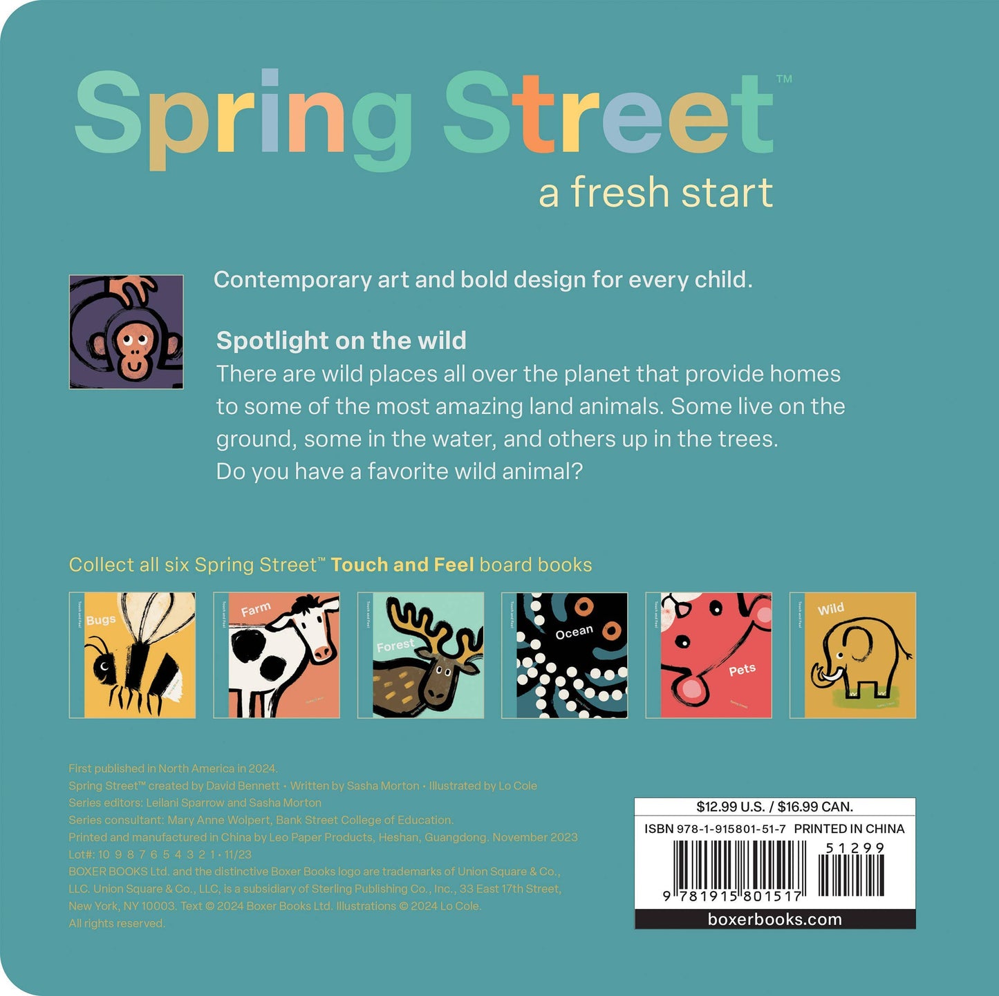 Spring Street Touch and Feel: Wild by Boxer Books