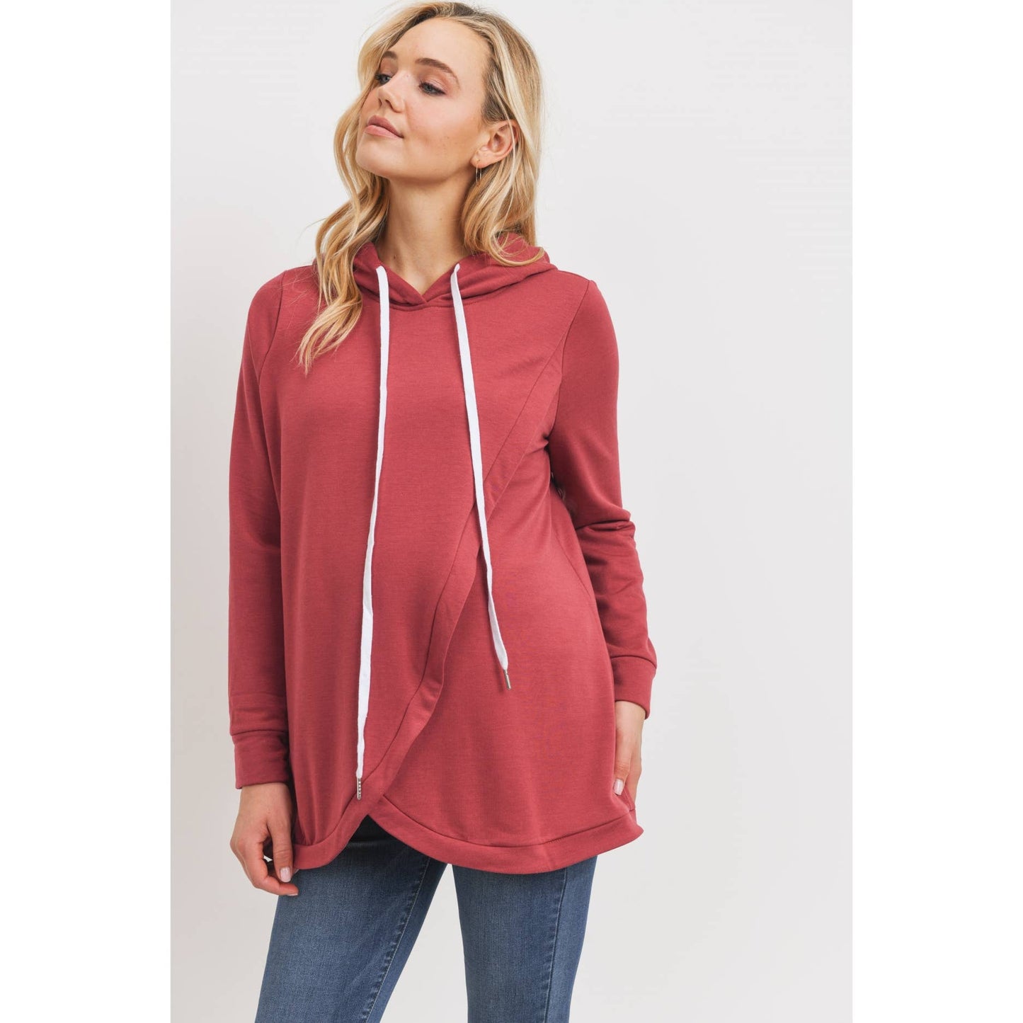 French Terry Crossover Nursing Hoodie