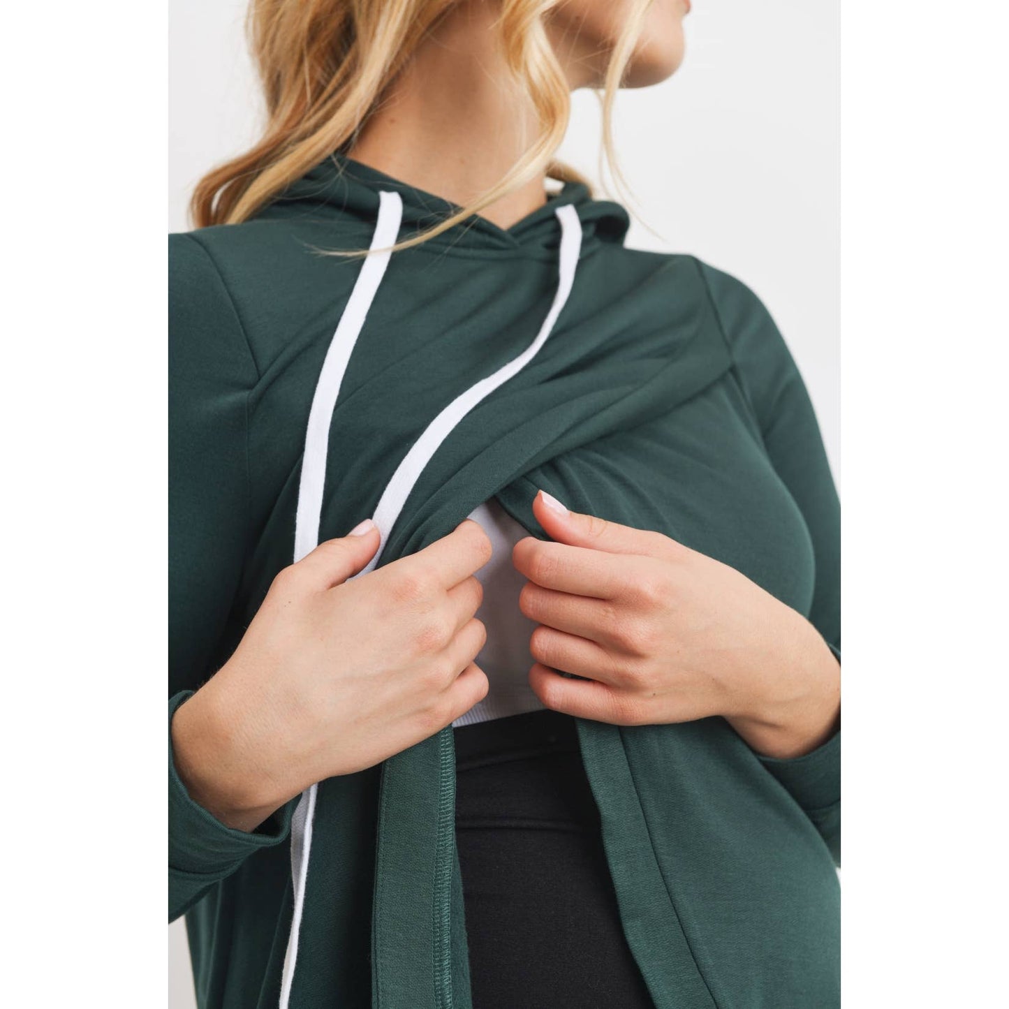 French Terry Crossover Nursing Hoodie