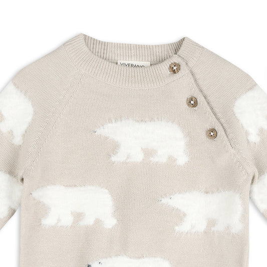 Polar Bear Baby Sweater Pullover & Pants (Organic Cotton)
