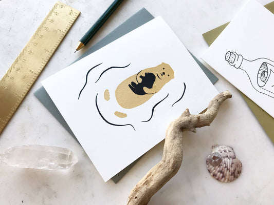 Otter Baby Card