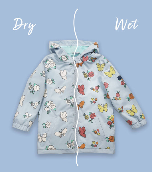 Flower and Butterfly Color Changing Raincoat