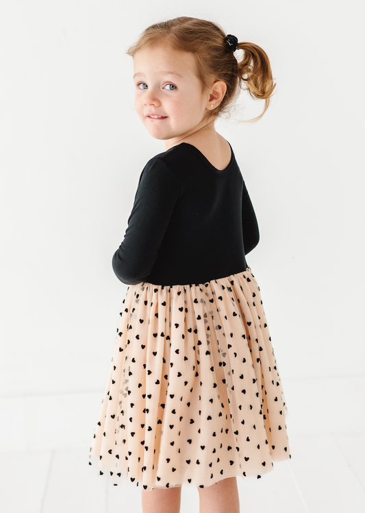 Girls Velvet Tulle Dress - Girls Holiday Dress - Margot