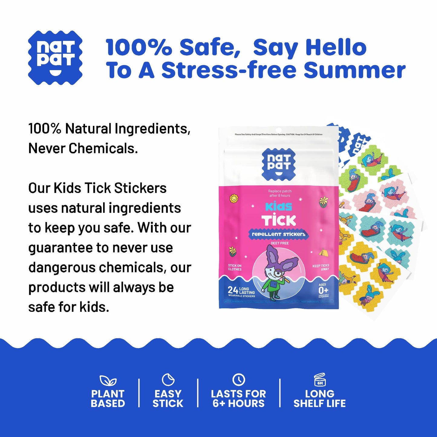 Tick Repellent Stickers for Kids
