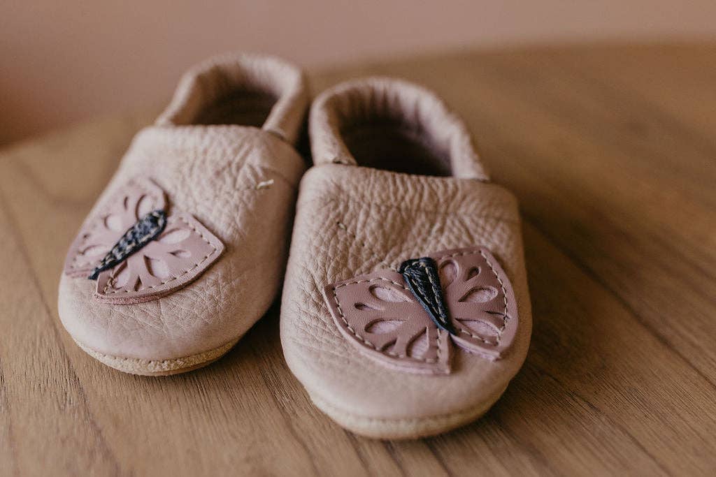 Oyster Butterflies // Cute Critters Leather Shoes Baby and Toddler