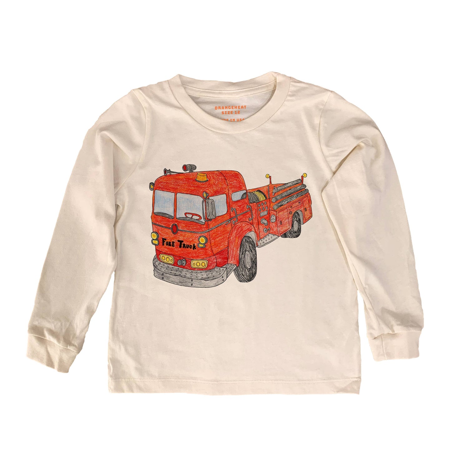 Fire Truck - Kids Organic Tee/Long Sleeve: 6 Years / Tee