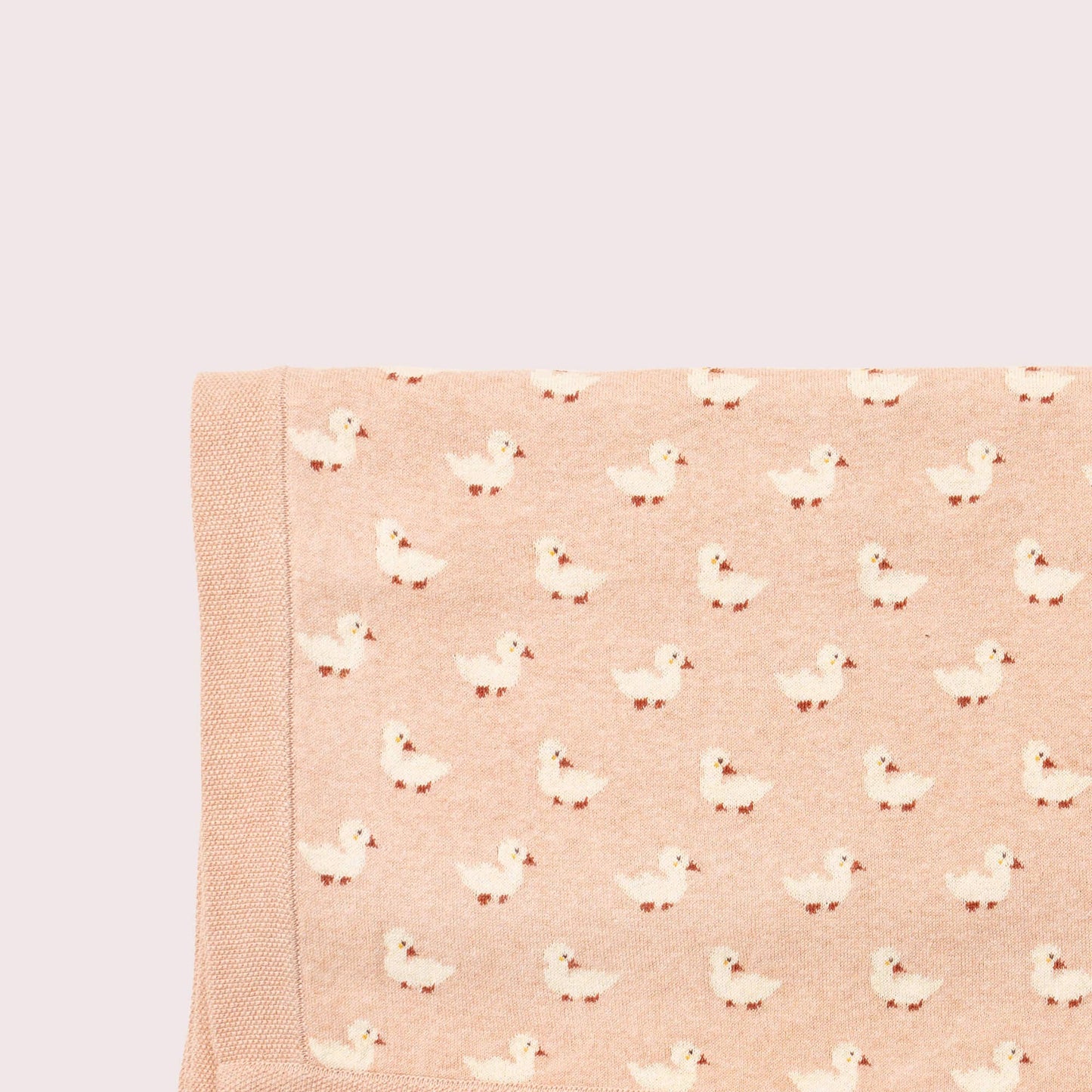 Puddle Ducks Knitted Organic Baby Blanket