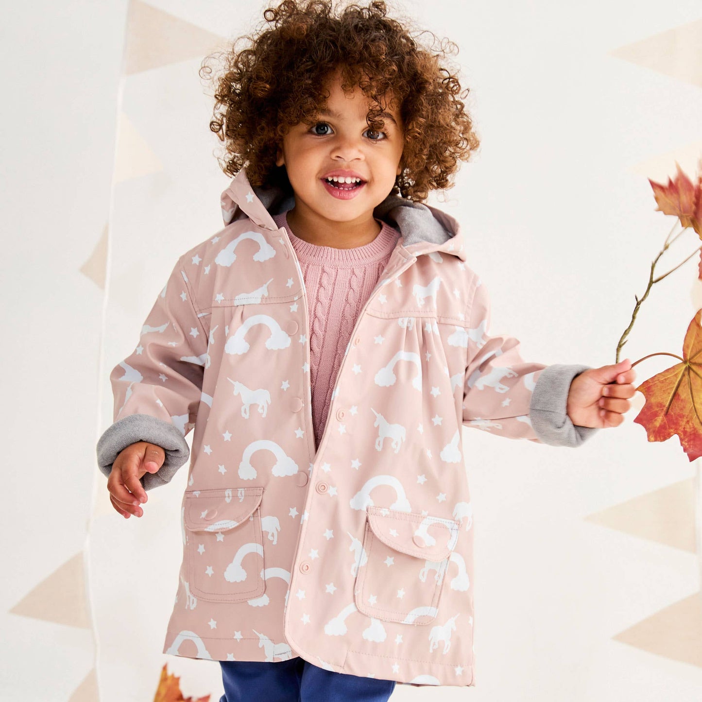 Color Change Unicorn Raincoat I Dusty Pink