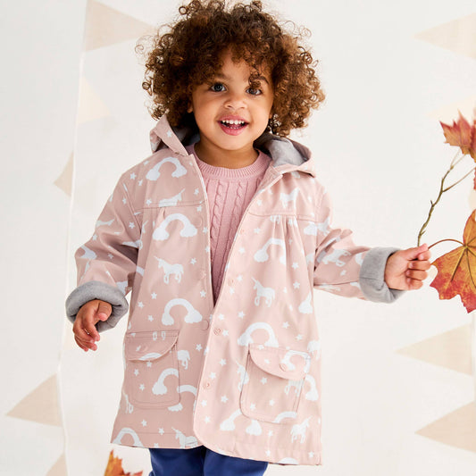 Color Change Unicorn Raincoat I Dusty Pink