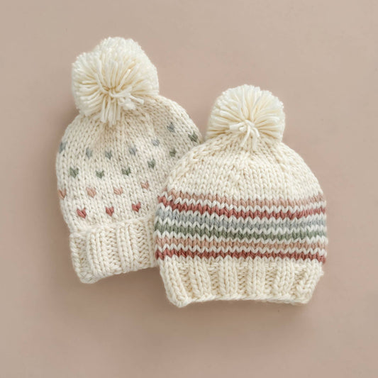 Stripe Hat Pastel | Kid & Baby Beanie Fall Spring