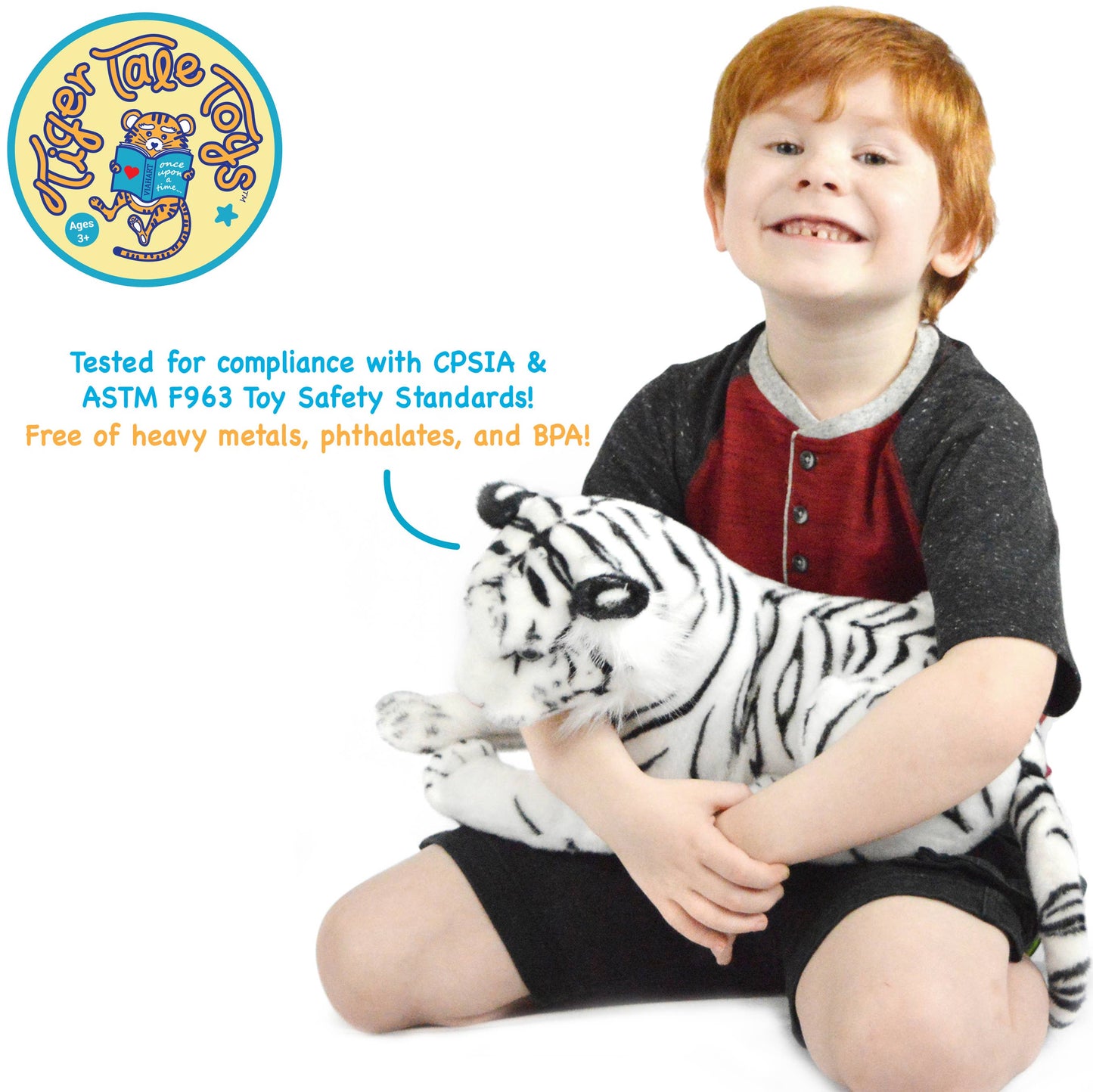Saphed The White Tiger | 17 Inch Stuffed Animal Plush