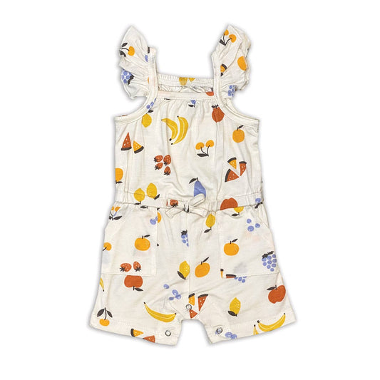 Bamboo Sleeveless Ruffle Romper | Fruit Salad