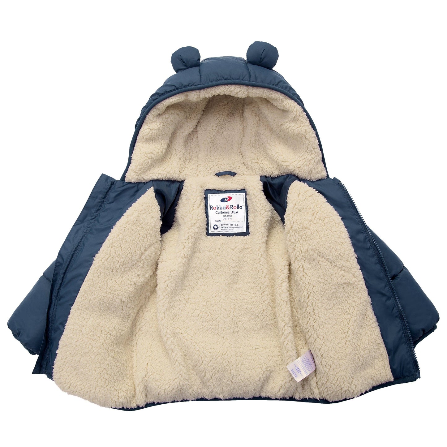 Baby Toddler Boys' Sherpa Fleece Lined Puffer Coat