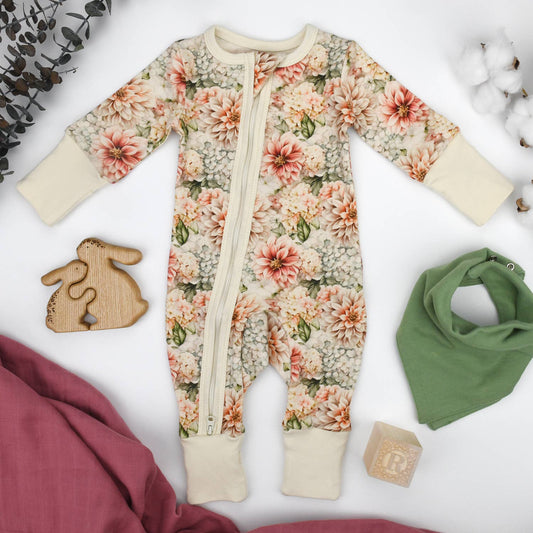 Organic Cotton Pajamas Zipper Sleeper, Mirabelle PREORDER