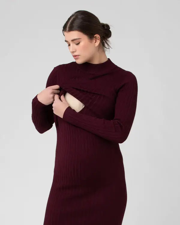 Nella Rib Nursing Knit Dress