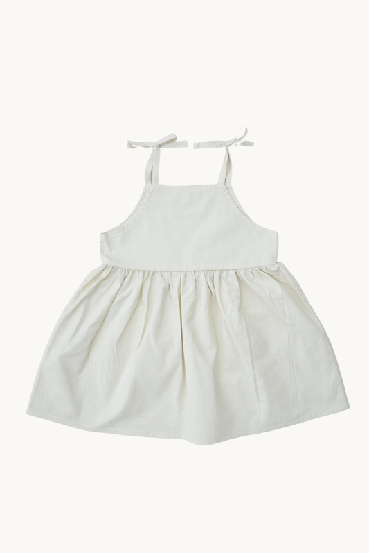 Baby / Girl Embroidered Summer Beige Dress 100% Cotton