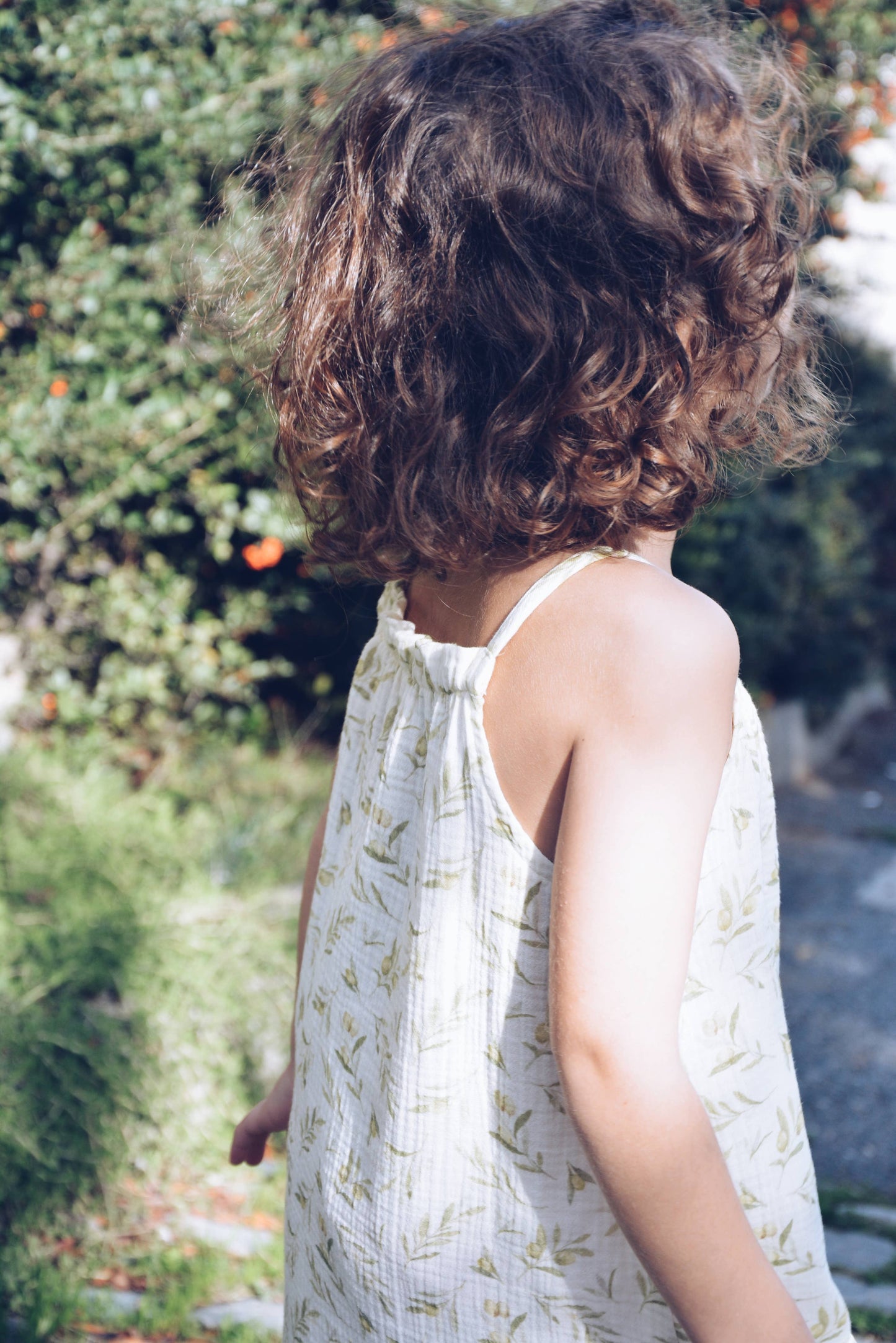 Baby / Kids Summer Olive Pattern Dress 100% Cotton Muslin