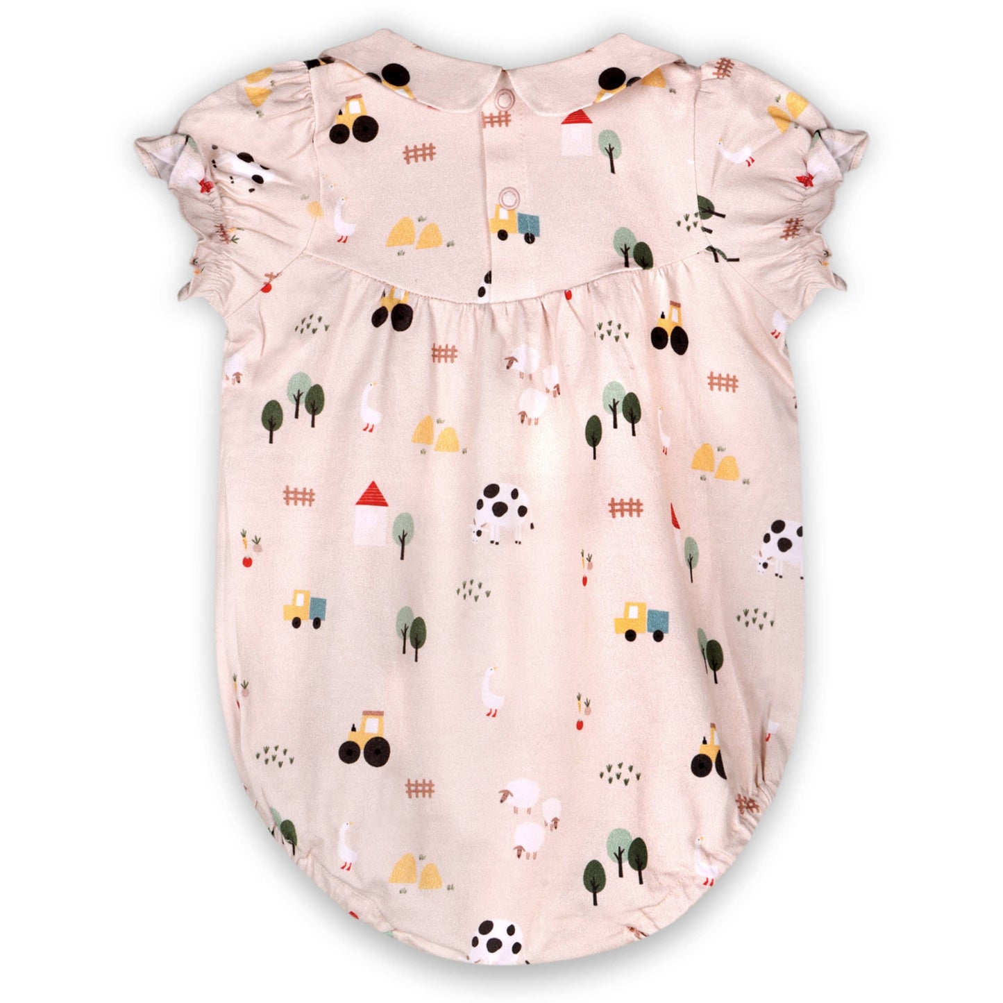 Farm Peter Pan Collar Baby Bubble Romper (Organic Jersey)