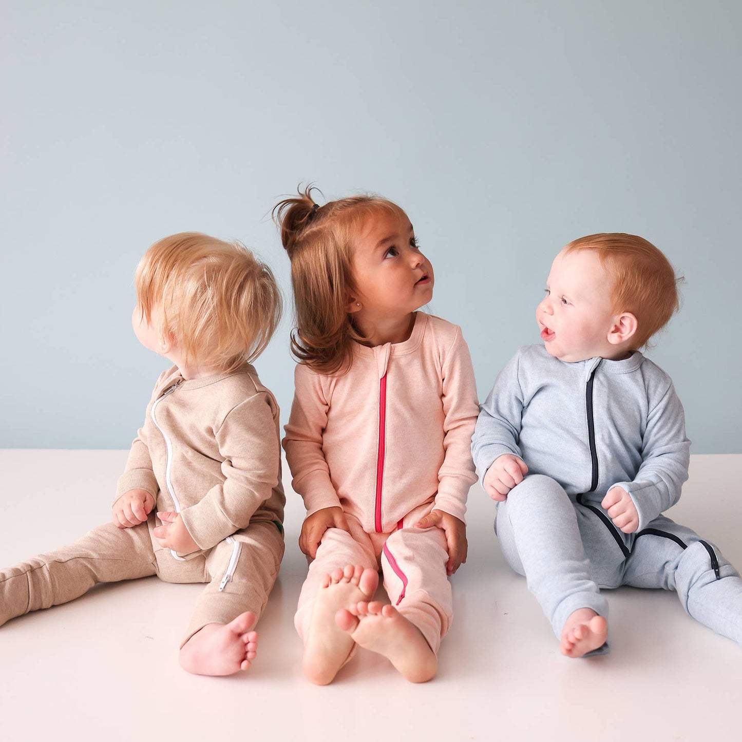 Snuggle Soft Melange '2-Way' Zipper Romper