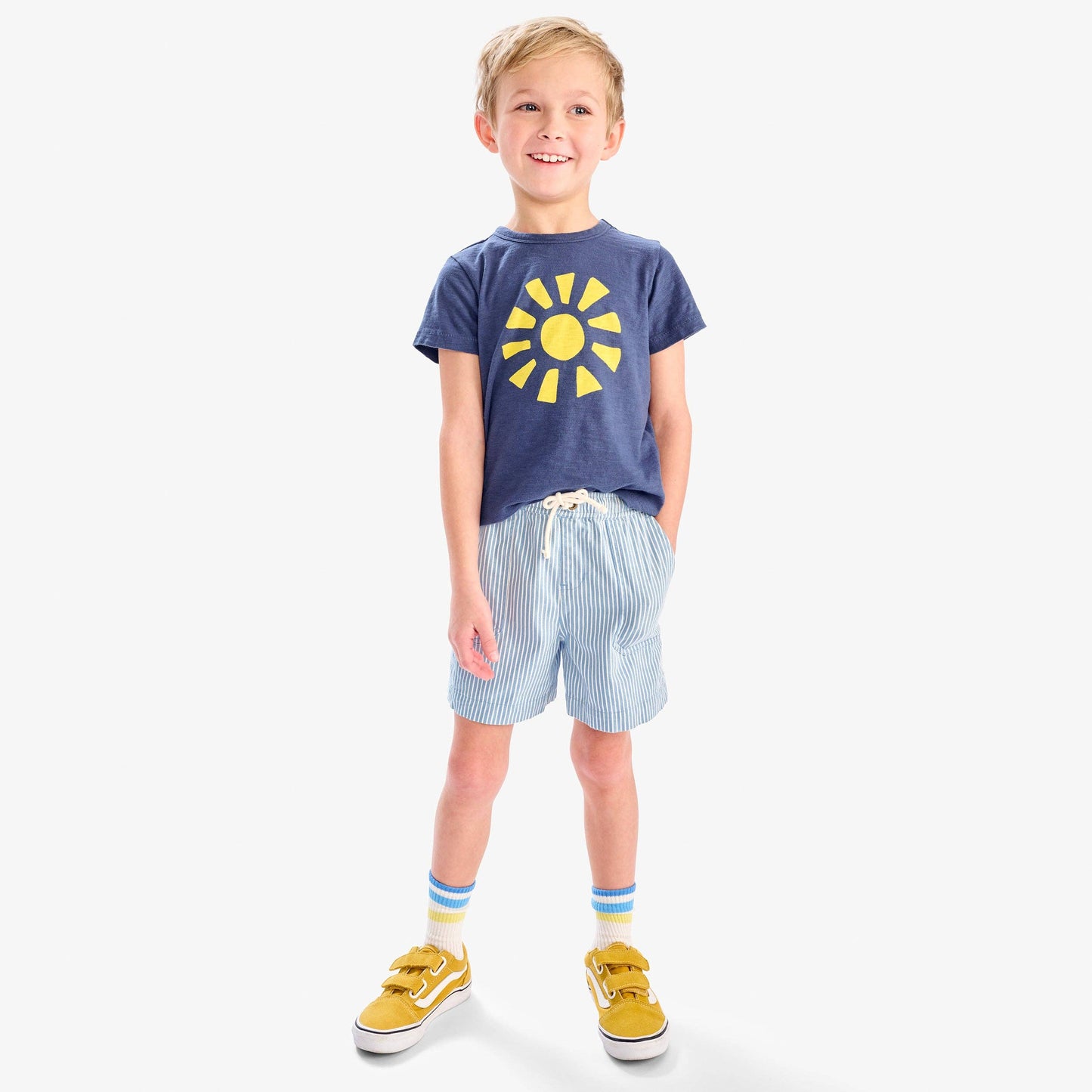 Stretch Chino Pocket Short I Boardwalk Stripe