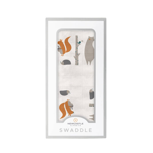 Forest Friends Cotton Muslin Swaddle