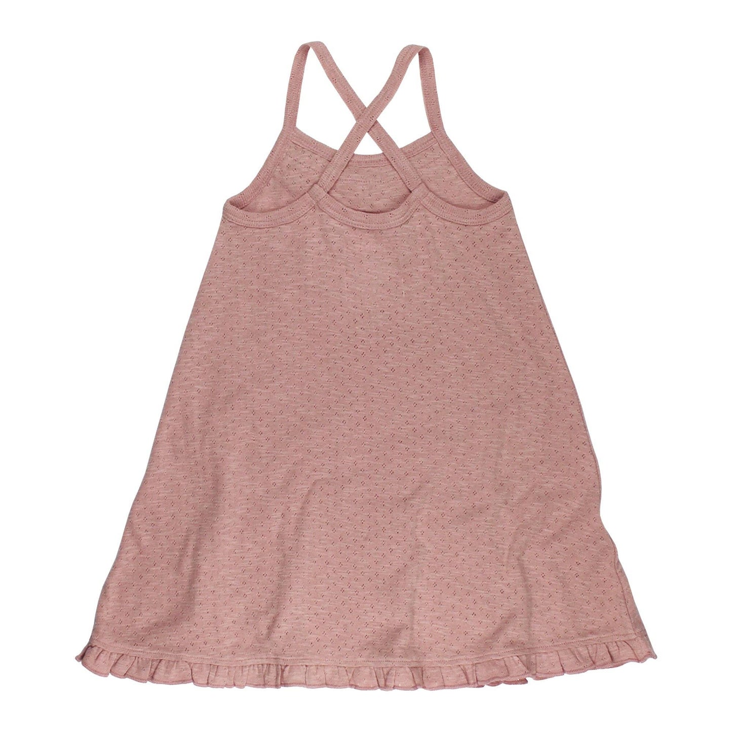 Kids' Organic Pointelle Twirl Dress in Taffy