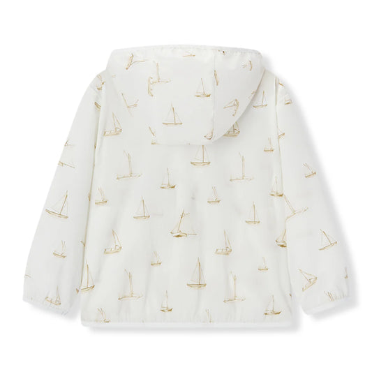 Hooded Sun Shield Windbreaker Jacket | Sailboat Melody
