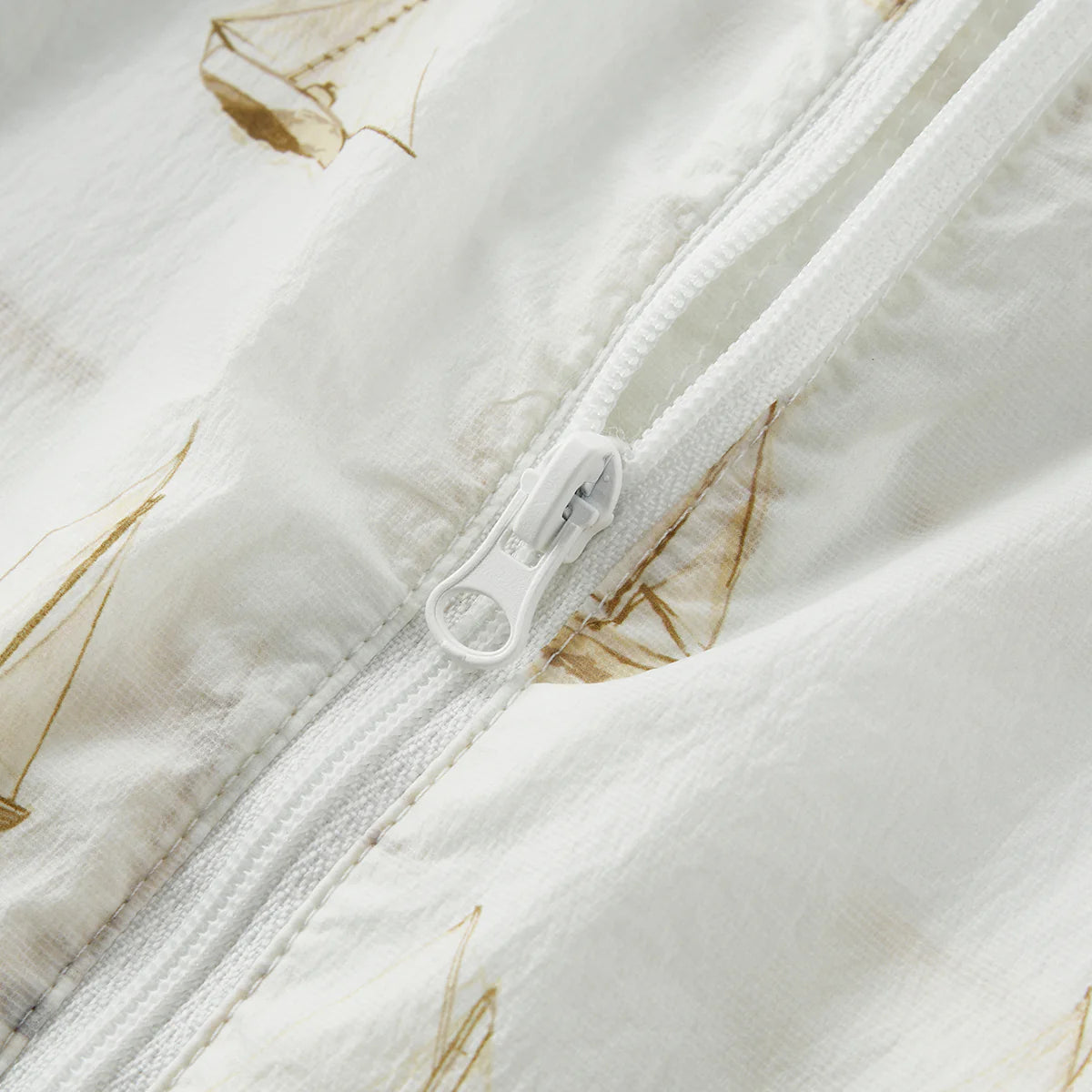Hooded Sun Shield Windbreaker Jacket | Sailboat Melody