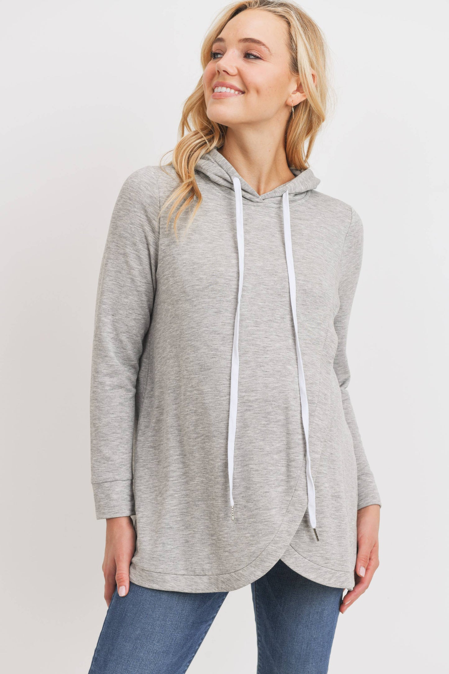French Terry Crossover Nursing Hoodie