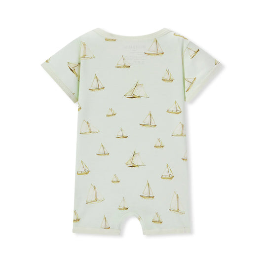 Organic Cotton Shortall | Sailboat Melody
