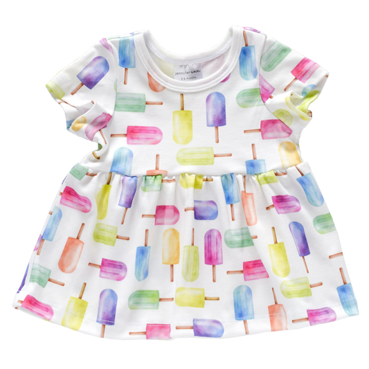 Baby/Kids Organic Dress - popsicles