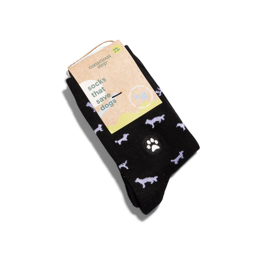 Kids Socks that Save Dogs (Black Dogs)