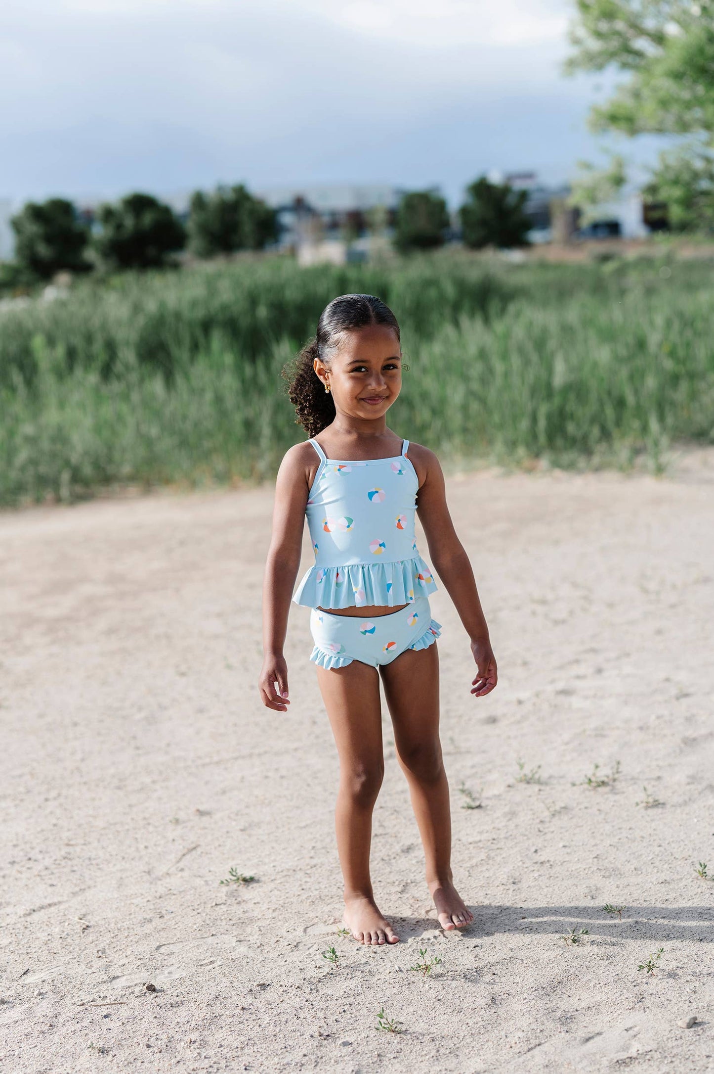 Emma Swim in Beach Ball | UPF 50 2-piece swimwear