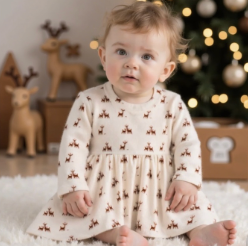 Long sleeve twirl dress | deer to my heart