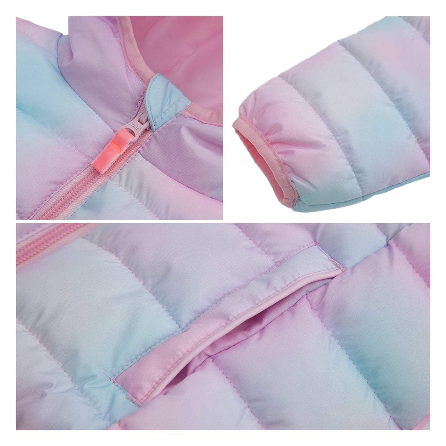 Toddler Girls' Lightweight Puffer Jacket Baby Winter Coat