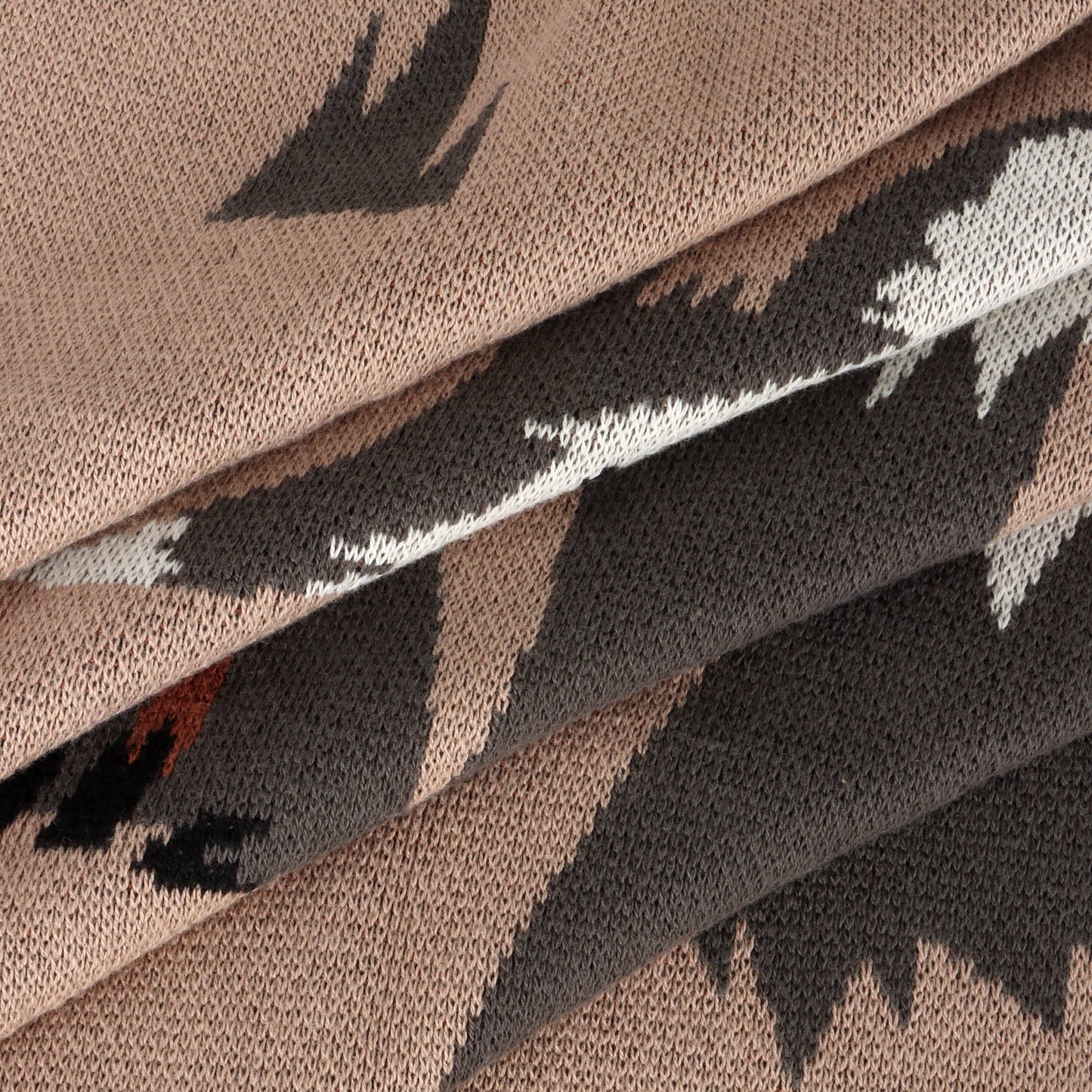 Woodland Bear - Organic Jacquard Sweater Knit Baby Blanket