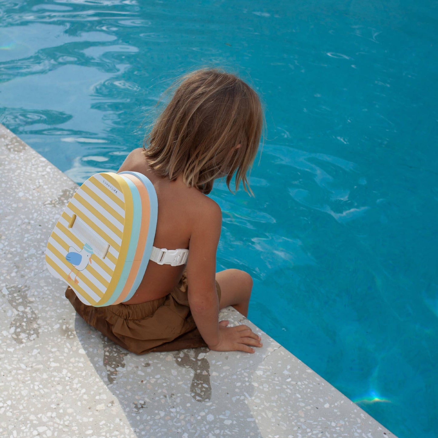Bubble Back Float Sid the Seagull Mustard Stripe