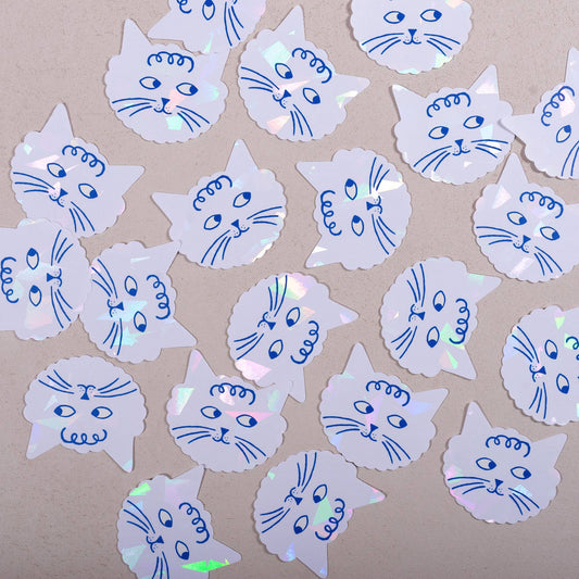 Cloud Cat Rainbow Sun Catcher Sticker