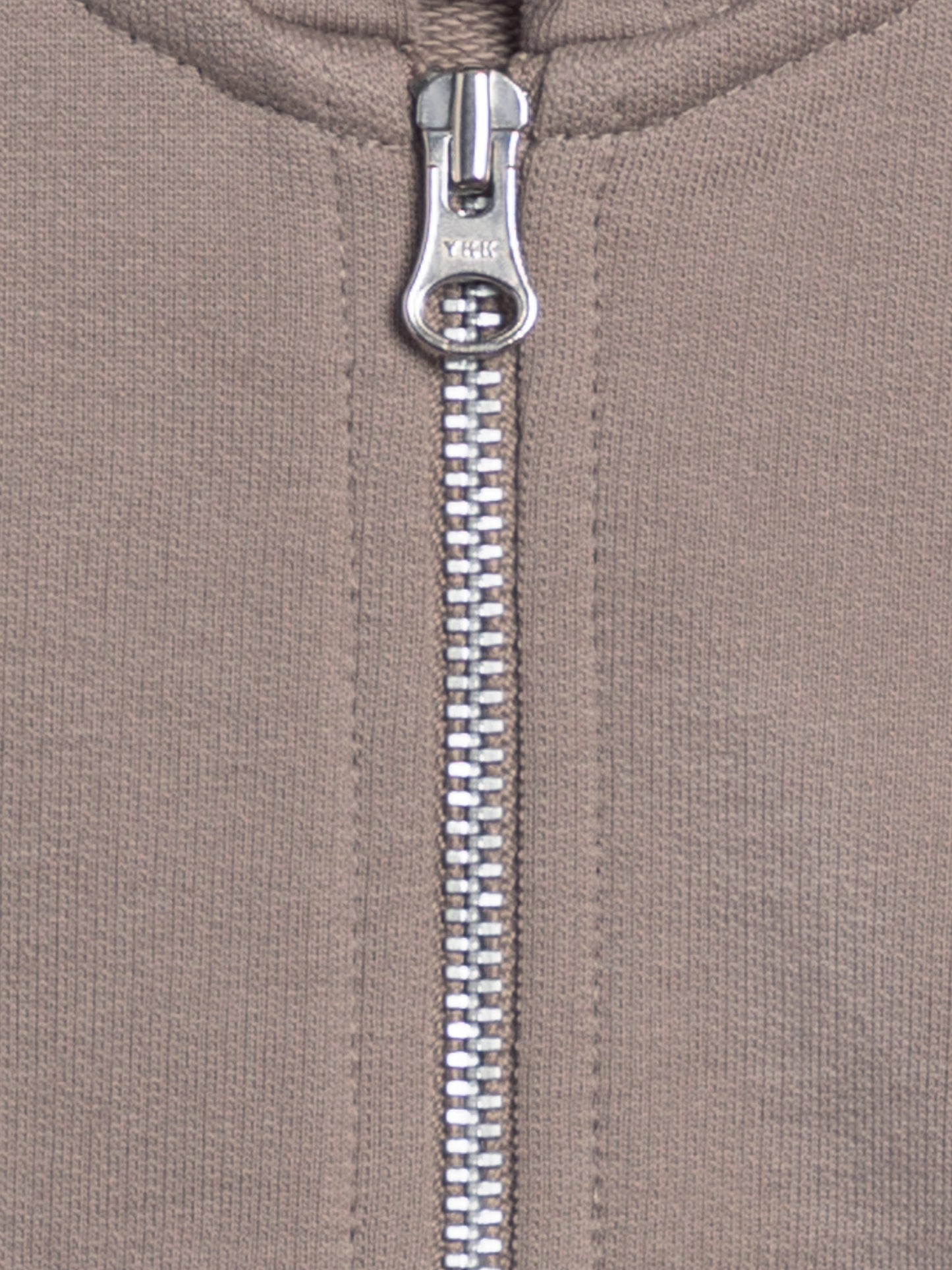 Organic Nalo French Terry Welt Pocket Zipper Hoodie - Pebble