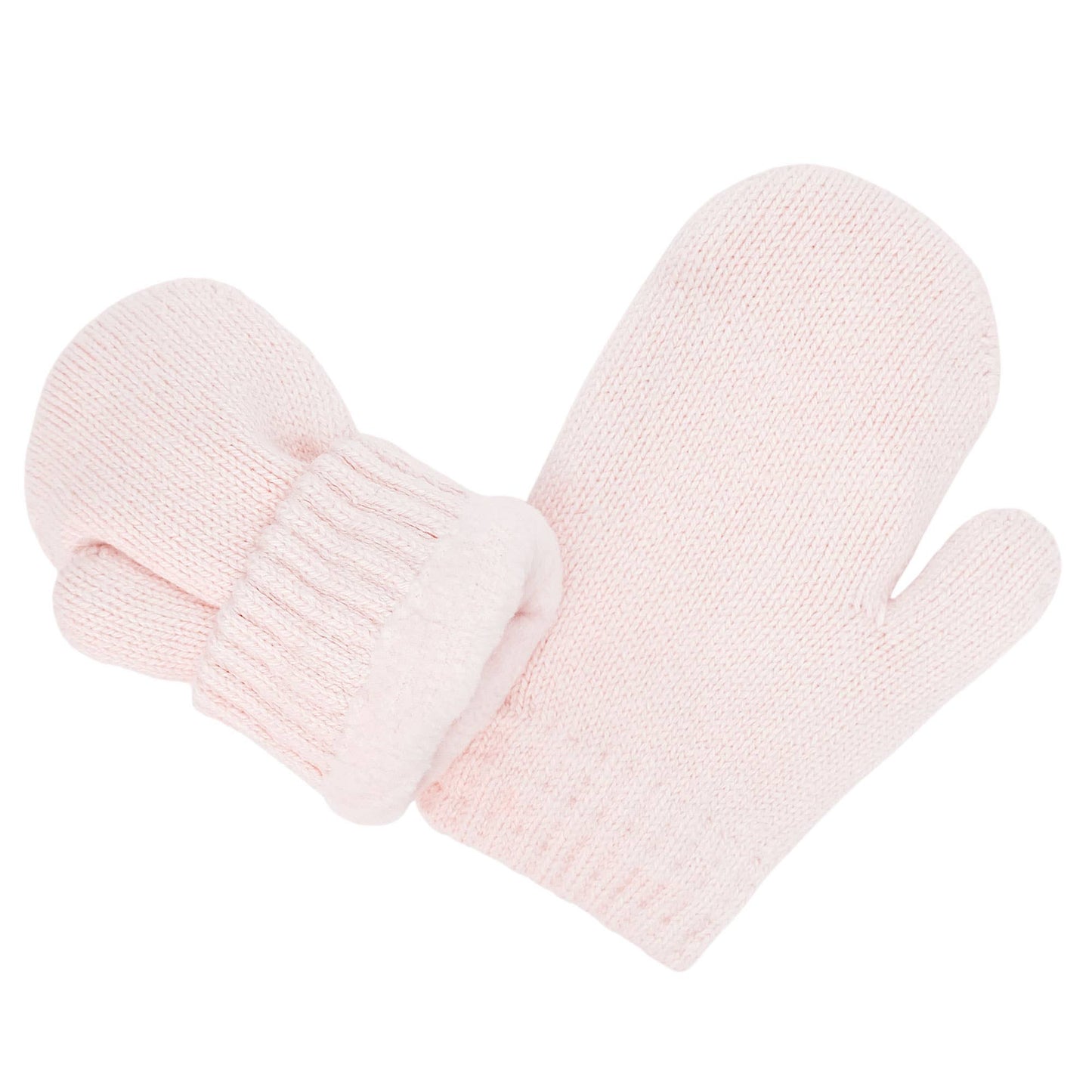 Light Pink | Kids Cozy Knit Mittens