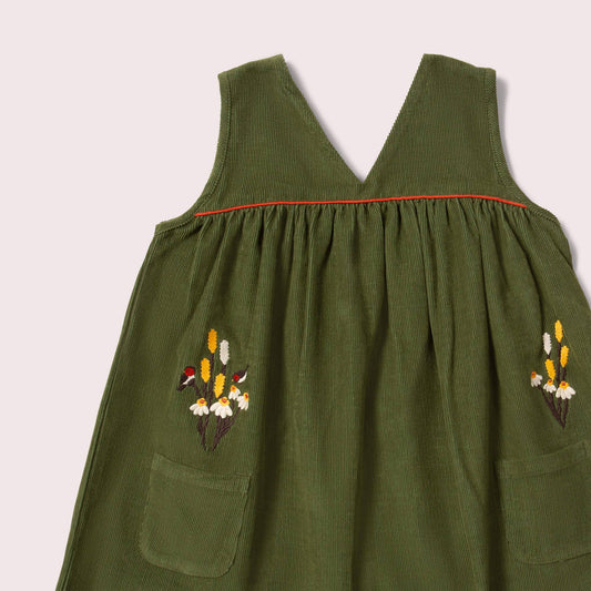 Chive Corduroy Swing Dress