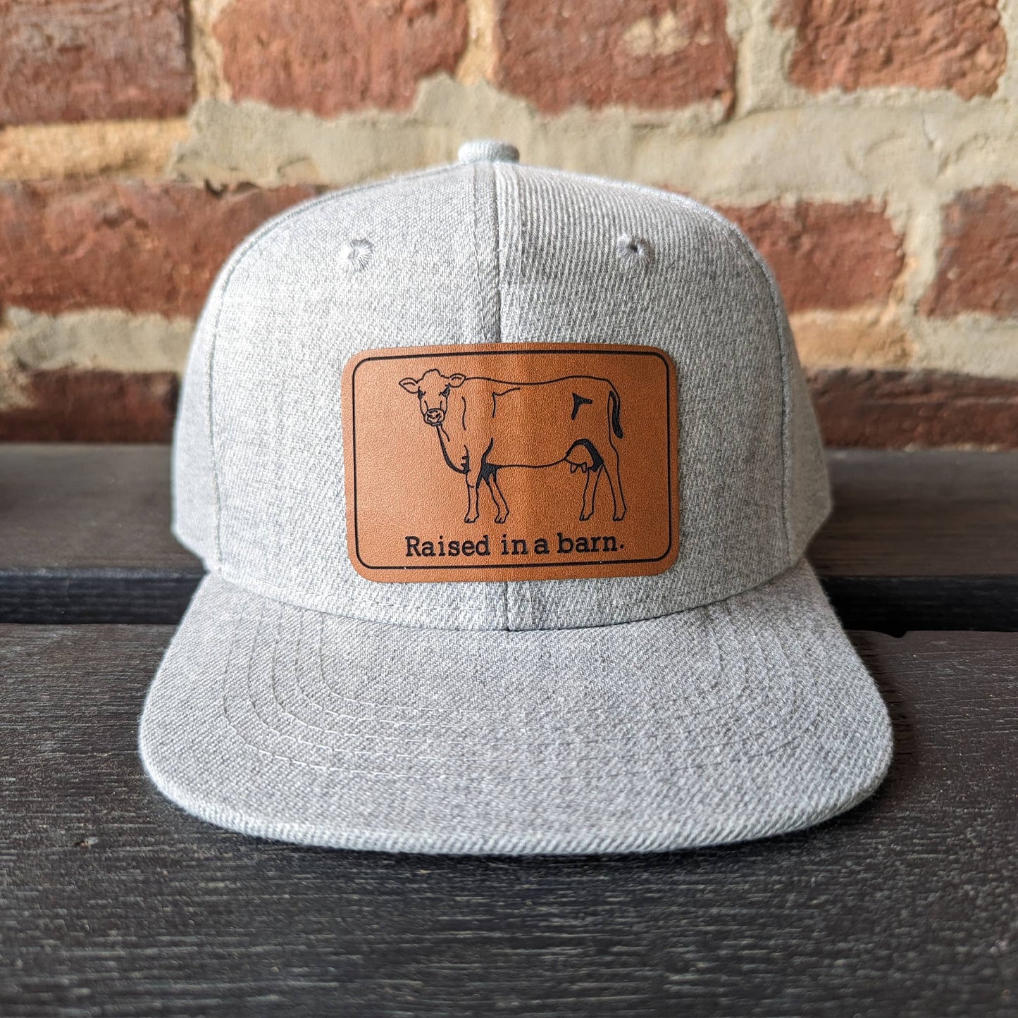 Raised in a barn Cow Western Kids Trucker Hat Fall 2024