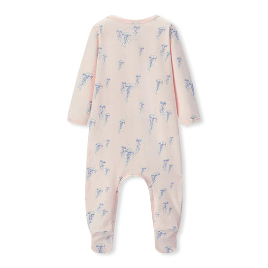 Organic Cotton Zipper Pajama |Sunset Jellyfish