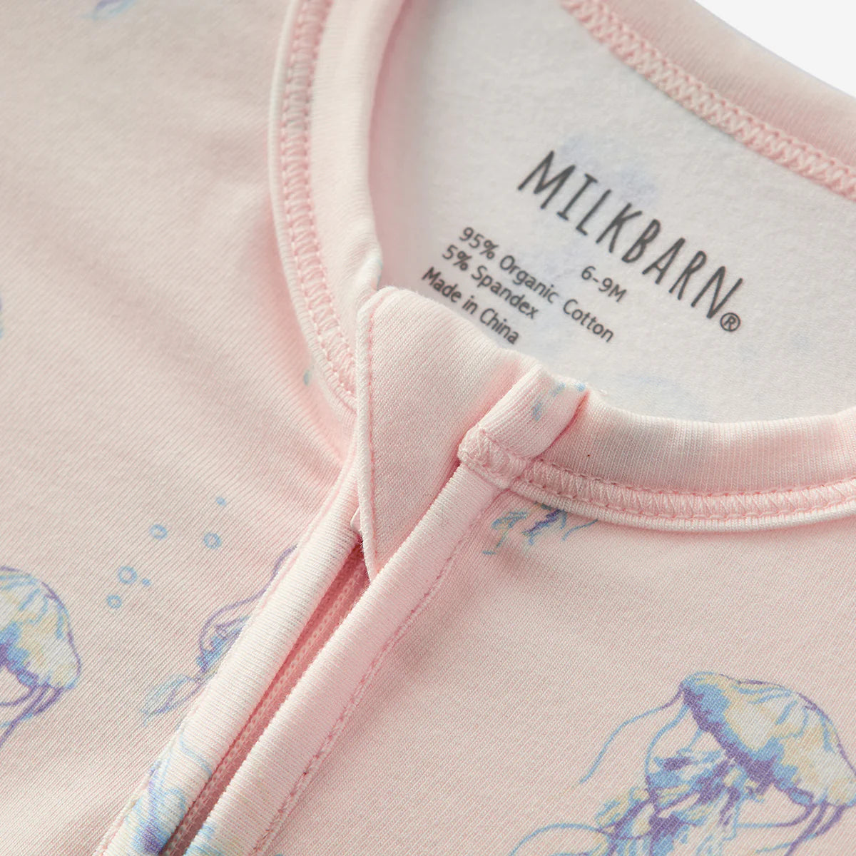 Organic Cotton Zipper Pajama |Sunset Jellyfish