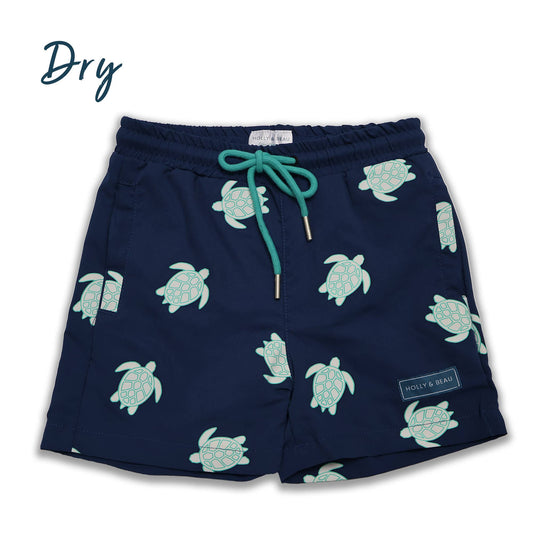 Turtle Color Changing Boys Swim Trunks
