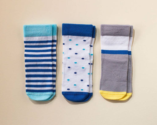 Cruz - Non-Slip Baby Socks Stripes, Polka Dot & Color-Block
