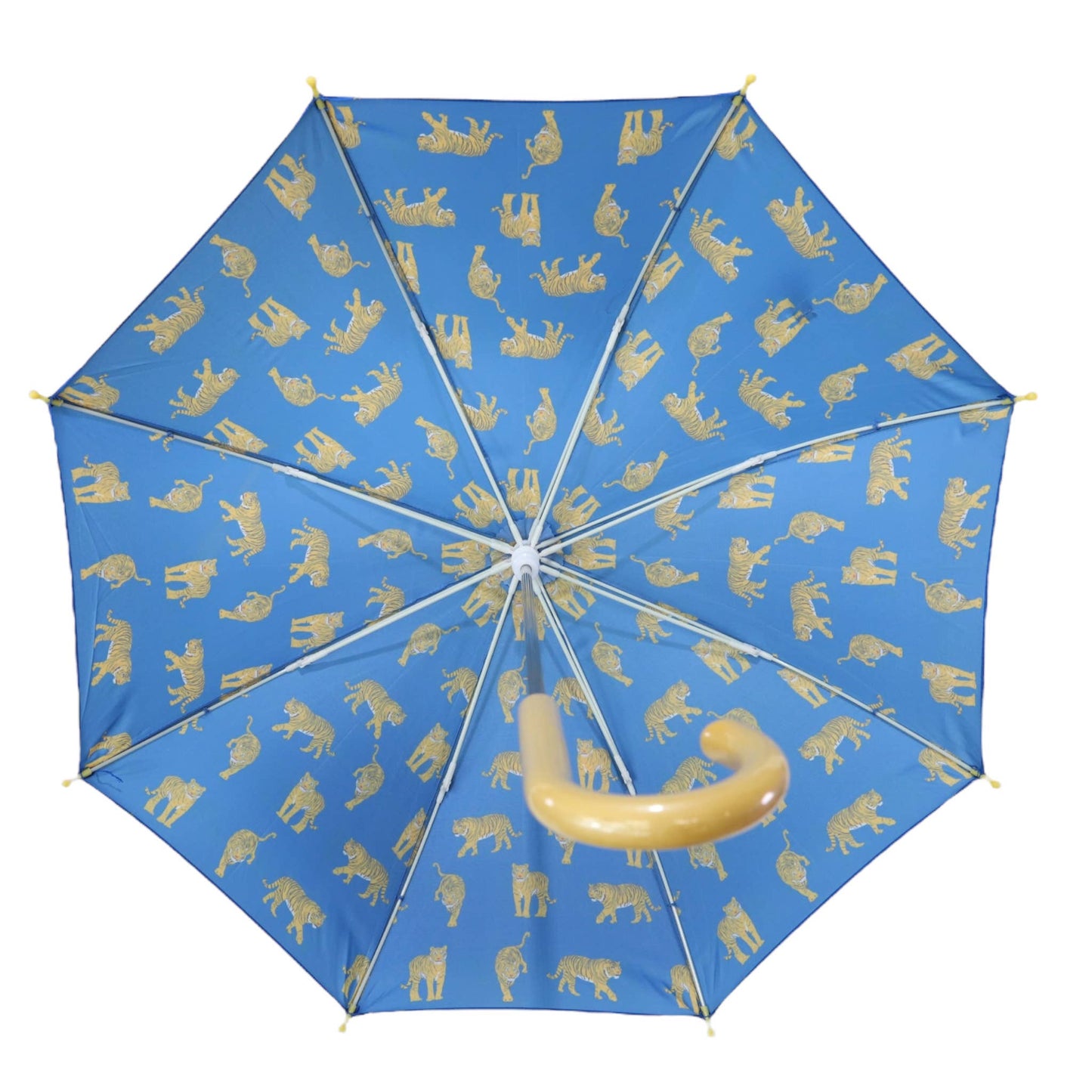 Tiger Print Umbrella Blue