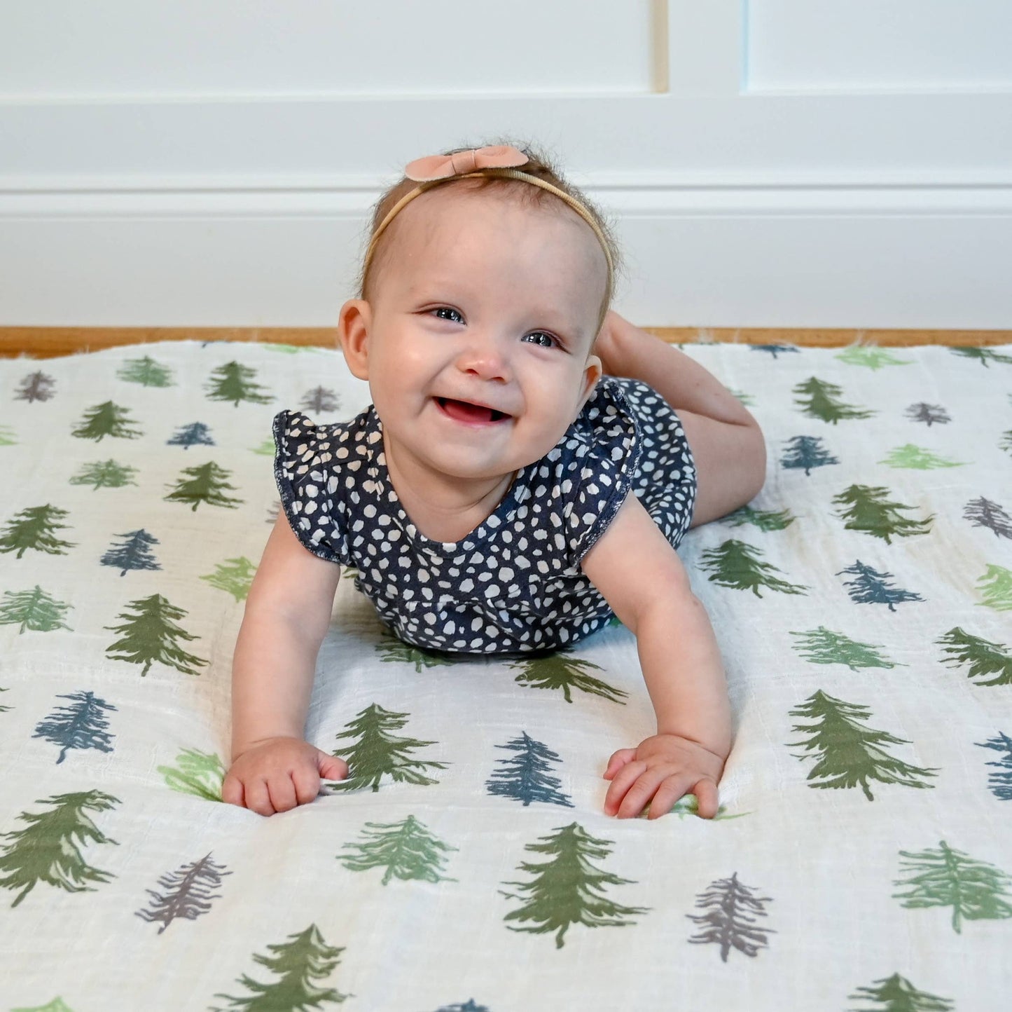 Pine Tree Baby Muslin Swaddle Blanket