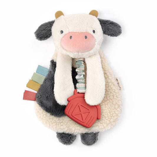 Soft Plush Lovey with Silicone Teether | Cow